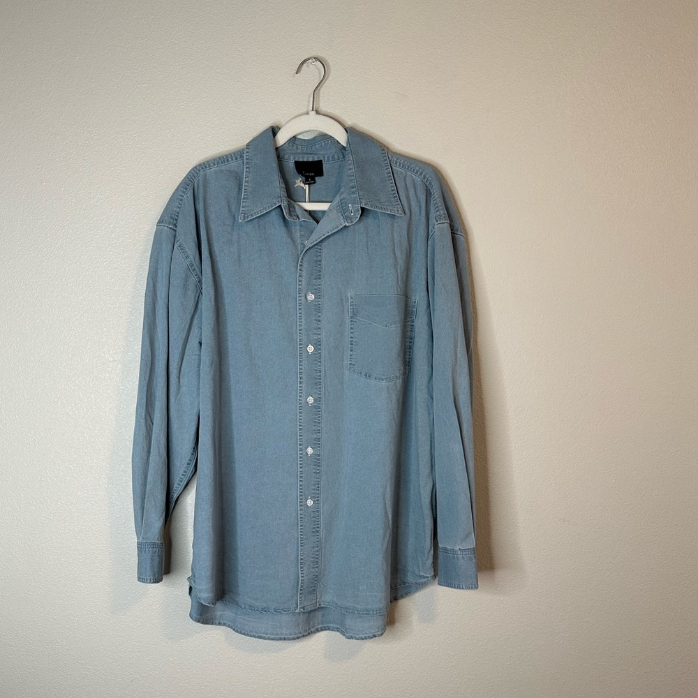 Oversized Chambray Style Button Down